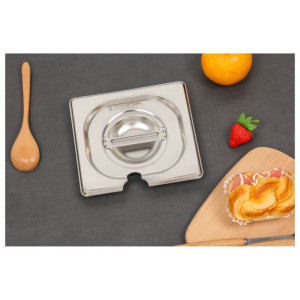 Kansi GN 1/6 ruostumattomasta teräksestä - Dynasteel