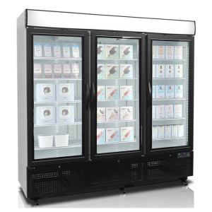TEFCOLD Freezer Display 1657 L - 3 Glass Doors - White