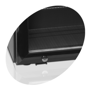 Svart kaviar kylare TEFCOLD 81 L - Glasdörr