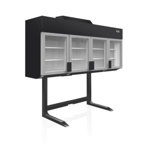 Ammattimainen musta seinäpakastin 650L TEFCOLD - 4 lasiovea