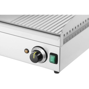 Platta Grill Professionell HENDI | Räfflad & Slät - Rostfritt Stål