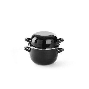 Cocotte à moules emaillé - avec couvercle - Marque HENDI - Fourniresto
