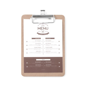 Menyhållare Clipboard - 125 x 180 mm