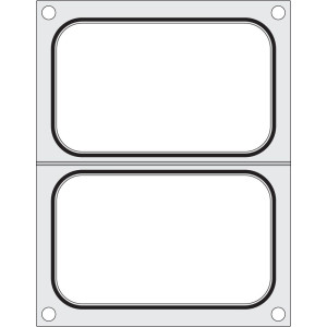 Tätningsskiva för manuell förslutningsmaskin - 2 fack 178 x 113 mm - Hendi