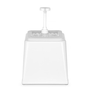 Såsdispenser med pump - Vit - 2,5 L - Hendi