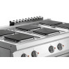 Six-burner range with electric oven GN1/1 and Series 700 cabinet