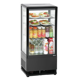Professional Mini Refrigerated Display Case Bartscher - 78 L Black