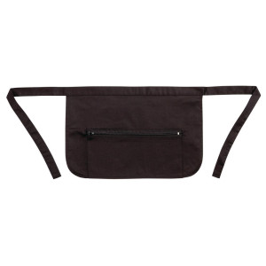 Esiliina Limonadierilla, taskuilla ja vetoketjulla, musta polykotonista 450 x 305 mm - Whites Chefs Clothing - Fourniresto