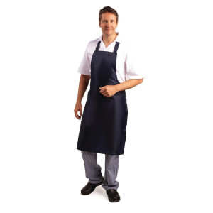 Förkläde med ficka Vattenavvisande Blå 1016 x 711 mm - Whites Chefs Clothing - Fourniresto
