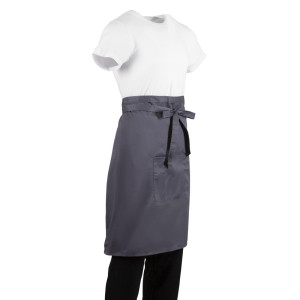 Kockförkläde i antracitgrått i 1000 x 700 mm - Whites Chefs Clothing - Fourniresto