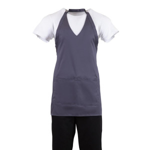 Kypark Server V-ringad Grå Antracit i Polycotton 838 x 698 mm - Whites Chefs Clothing - Fourniresto