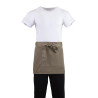 Tarjoilijan lyhyt vaaleanruskea polykottoniessu 373 x 750 mm - Whites Chefs Clothing - Fourniresto