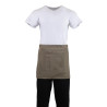 Tarjoilijan lyhyt vaaleanruskea polykottoniessu 373 x 750 mm - Whites Chefs Clothing - Fourniresto