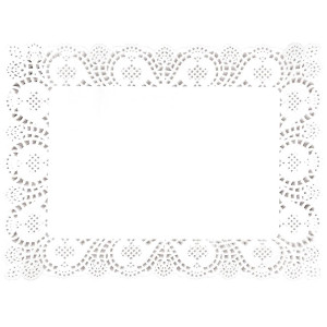 Rectangular Paper Doily 300 x 400 mm - Pack of 250 - Fiesta - Fourniresto