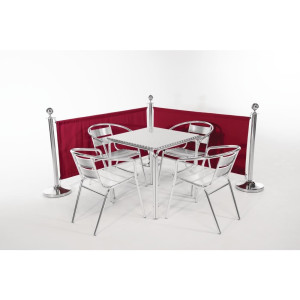 Punainen kangasaita tangolla ja kiinnikkeillä - Bolero - Fourniresto