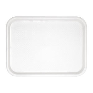Plastbricka för snabbmat i vitt plast 345 x 265 mm - Olympia KRISTALLON - Fourniresto