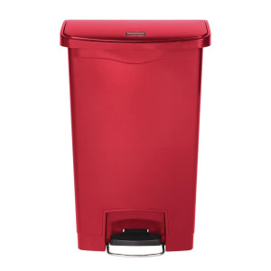 Roskakori polkimella Slim Jim punainen - 50L - Rubbermaid