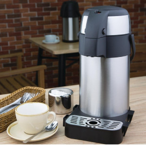 Kanna med pump i rostfritt stål - 2,5L - Olympia