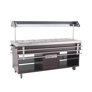 Buffet Chaud CombiSteel - Ruostumaton Teräs GN 1/1 & LED-valaistus