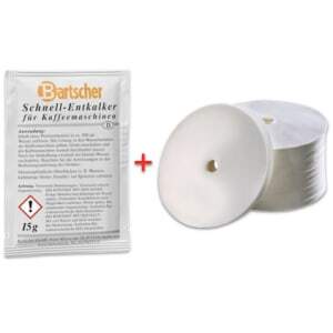 Kalkinpoistoaine ja suodattimet kahvikoneisiisi ja perkolaattoreihisi