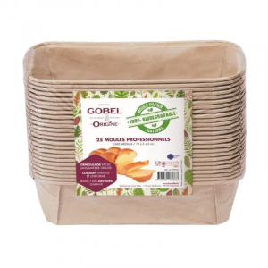 Pappersformar för mediumstor kaka - 19 x 5 x 5 cm - Förpackning med 25