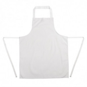 Esiliina Bavette Valkoinen 711 X 656 Mm - Whites Chefs Clothing - Fourniresto