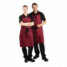 Ficka förkläde Bordeaux i polycotton 710 x 970 mm - Whites Chefs Clothing - Fourniresto