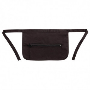 Esiliina Limonadierilla, taskuilla ja vetoketjulla, musta polykotonista 450 x 305 mm - Whites Chefs Clothing - Fourniresto