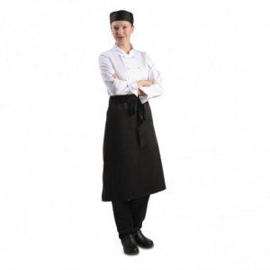 Standard svart förkläde i polycotton 914 x 762 mm - Whites Chefs Clothing - Fourniresto