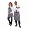 Kypark Server V-ringad Grå Antracit i Polycotton 838 x 698 mm - Whites Chefs Clothing - Fourniresto