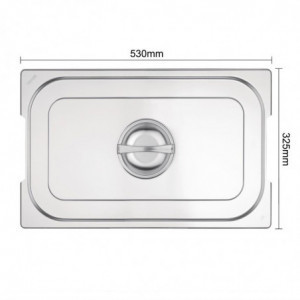 Lock Gn 1/1 I rostfritt stål för behållare med handtag - Vogue - Fourniresto