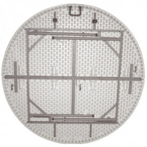 Pyöreä taitettava keskipöytä valkoinen Ø 1530 mm - Bolero - Fourniresto