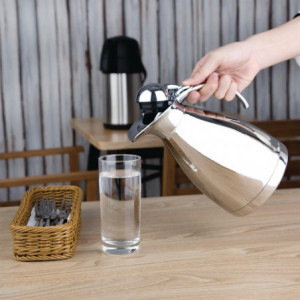 Pitkäkestoinen teräksinen termoskannu saranallisella kannella - 2L - Olympia