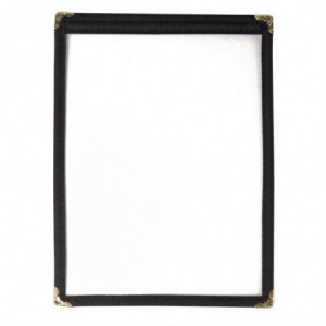 Suojakansi Amerikkalainen tyyli A5 kahdella näkymällä musta - Olympia - Fourniresto