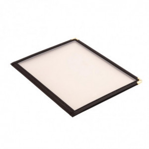 Suojusmenu Amerikkalainen tyyli A4 Neljä näkymää Musta - Olympia - Fourniresto