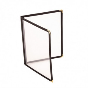 Suojusmenu Amerikkalainen tyyli A4 Neljä näkymää Musta - Olympia - Fourniresto