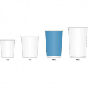 Kertakäyttöiset kahvikupit ruskea - 340 ml - 1000 kpl - Fiesta