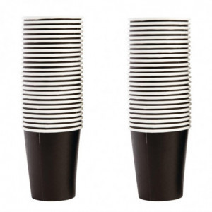 Engångsmuggar för varma drycker svarta - 225 ml - Förpackning med 1000 - Fiesta
