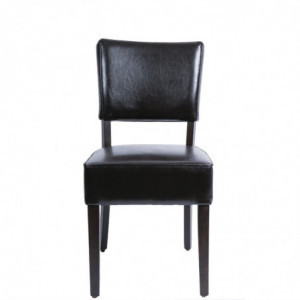 Mukavat ruskeat keinonahkaiset tuolit - Bolero - Fourniresto