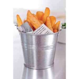 Pommes frites koner med tidningsmönster - Paket med 1100 - FourniResto