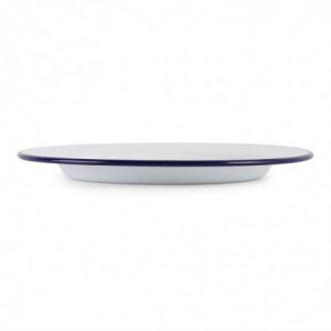 Platt tallrik av emaljerat stål 245mm - 6-pack - Olympia - Fourniresto