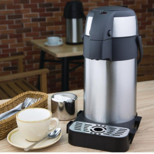 Kanna med pump i rostfritt stål - 2,5L - Olympia