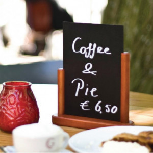 Tavelslate med mahognyfinish 320 x 270mm - Securit - Fourniresto