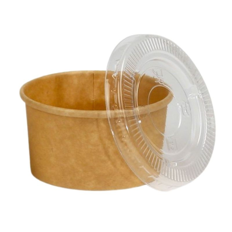 Kansi PET-materiaalista kastikepurkille kartonkikotelossa 60 ml - 50 kpl erä