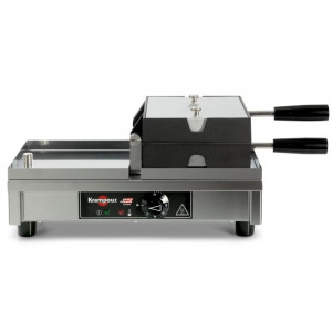 Professionellt våffeljärn med 180° öppning - Vippfunktion vänster-höger - 4 x 5 våfflor