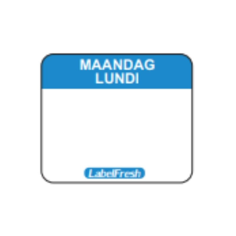 Etikett för spårbarhet Label FreshEasy - Måndag - 30 x 25 mm - Förpackning med 1000 - LabelFresh