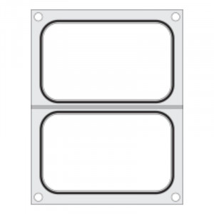 Tätningsskiva för manuell förslutningsmaskin - 2 fack 178 x 113 mm - Hendi