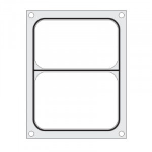 Tiivistysmatriisi käsikäyttöiselle tiivistyskoneelle - 2 osastoa - Hendi