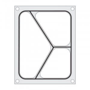 Tiivistysmatriisi käsikäyttöiselle tiivistyskoneelle - 3 osastoa - Hendi