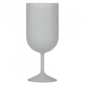 Glas med fot återanvändbar i frostat PP 140 ml - Förpackning med 100